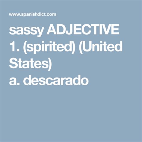 1. The Ultimate Guide To 10 Sassy Adjectives