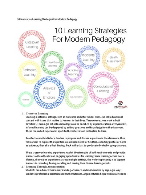 10 Innovative Learning Strategies For Modern Pedagogy Learning