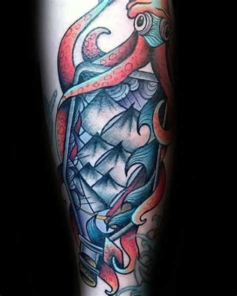 100 Kraken Tattoo Designs For Men