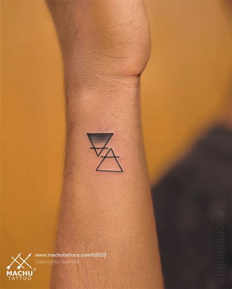 101 Double Triangle Tattoo Designs With Meaning