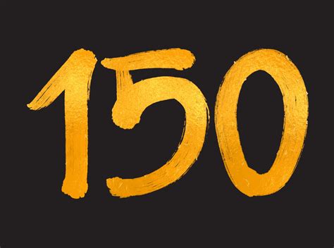 150 Number Logo Vector Illustration 150 Years Anniversary Celebration