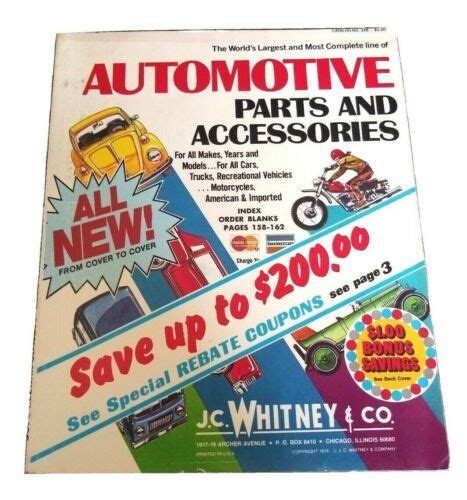 1974 J C Whitney Auto Parts Accessories Catalog Domestic Import All