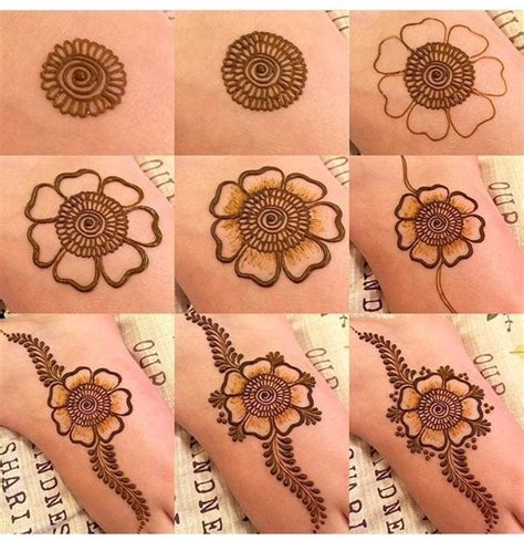 20 Step By Step Mehndi Designs For Beginners Henna Flower Designs