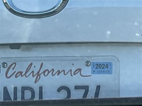 2024 California Registration Sticker Design And Color Blank August