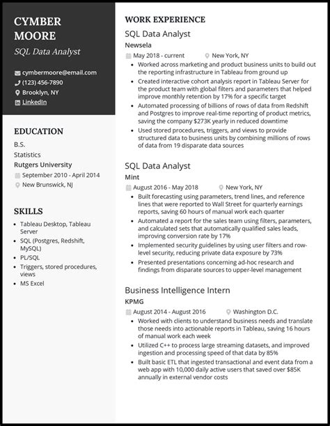 3 Data Analyst Cv Examples For 2023