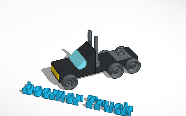 3D Design Boomer Semi Truck Tinkercad