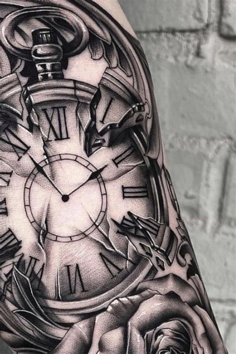 40 Best Clock Tattoos For Men Amp Meaning The Trend Spotter