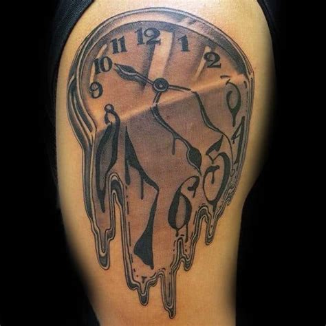 40 Cool Melting Clock Tattoo Designs For Men 2023 Guide