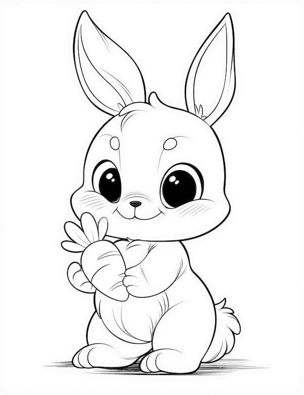 43 Cute Bunny Coloring Pages For Kids And Adults Our Mindful Life