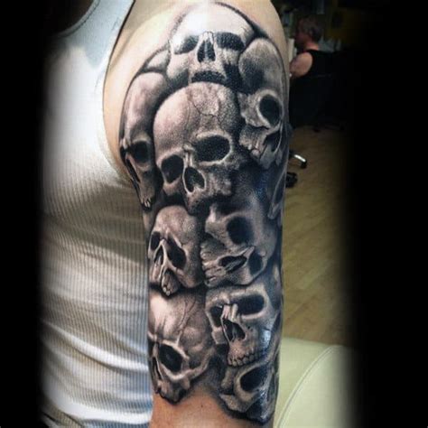 50 Skull Sleeve Tattoos For Men Masculine Design Ideas