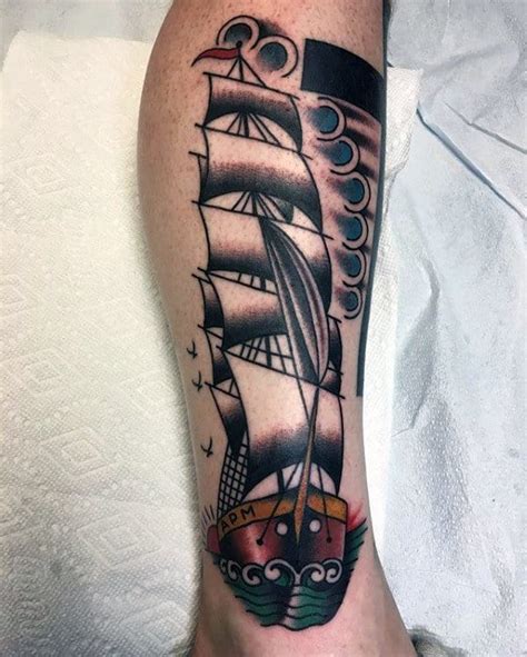 60 Traditional Ship Tattoo Designs For Men 2023 Guide