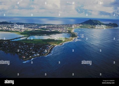 Aerial Of Kaneohe Marine Base Hawaii Oahu Hawaii Stock Photo Alamy