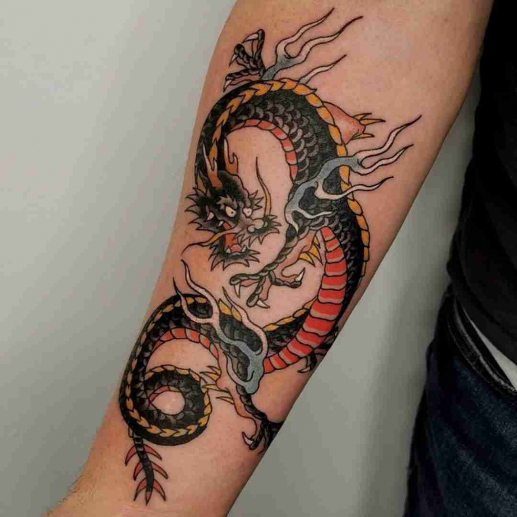 Aggregate More Than 79 Small Japanese Dragon Tattoo Best In Cdgdbentre