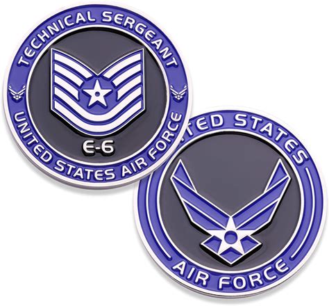 Air Force Technical Sergeant E6 Challenge Coin United States Air Force