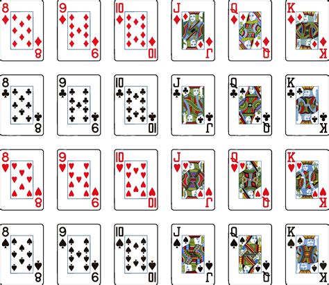 All 52 Playing Poker Cards Full Deck Hearts Spades Clubs Etsy Australia