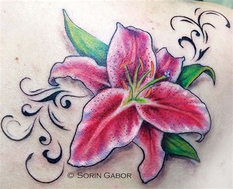 Amazing Lily Flowers Tattoo Design Stargazer Lily Tattoo Lily Flower