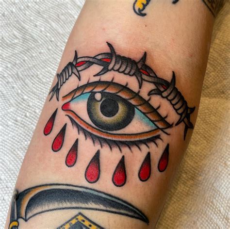 American Traditional Eye Tattoo