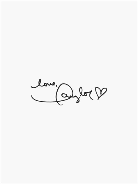 Amp Quot Taylor Swift Signature Amp Quot Sticker For Sale By Rashi Dodeja Redbubble