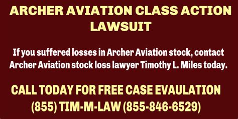 Archer Aviation Class Action Lawsuit A Comprehensive Guide By