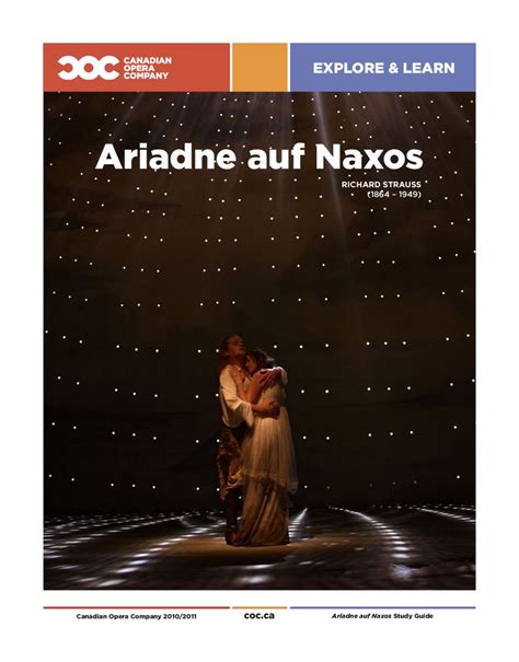 Ariadne Auf Naxos Study Guide By Canadian Opera Company Issuu