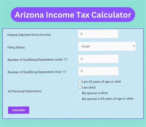 Arizona State Income Tax Paycheck Calculator Calculatronics