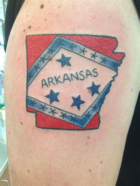 Arkansas State Tattoo By Nancy Miller At Main Street Tattoo State