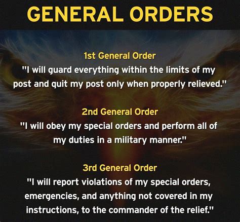 Army 3 General Orders