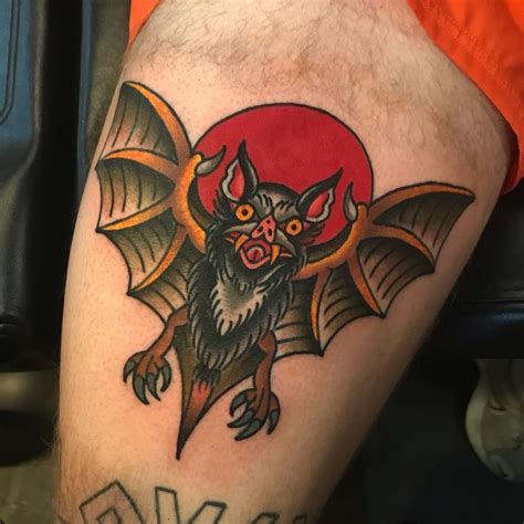 Bat Traditional Tattoo