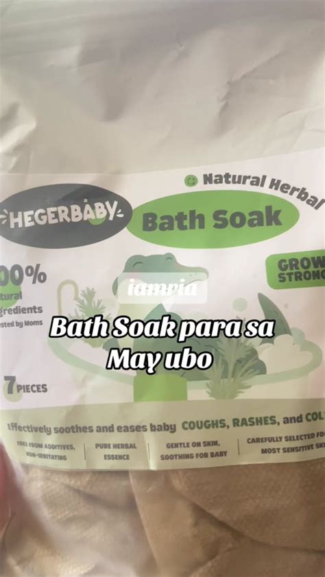 Bath Soak Para Sa May Sipon Ubo Or Allergies Hegerbaby Bathsoak