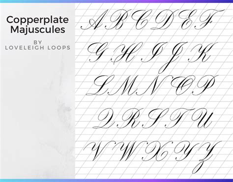 Beginner S Guide To The Copperplate Uppercase Alphabet Loveleigh Loops