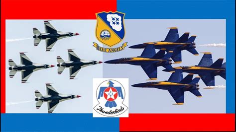 Blue Angels Vs Thunderbirds Diamond Review Pass Comparison Youtube