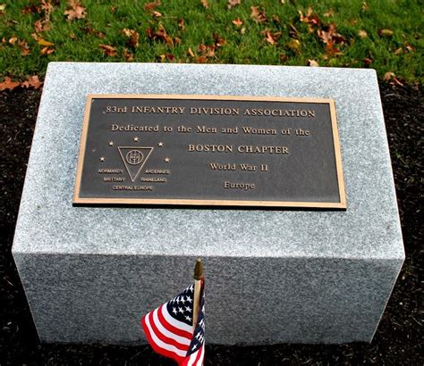 Bourne Massachusetts National Cemetery Memorial Walkway 83Rd Infantry