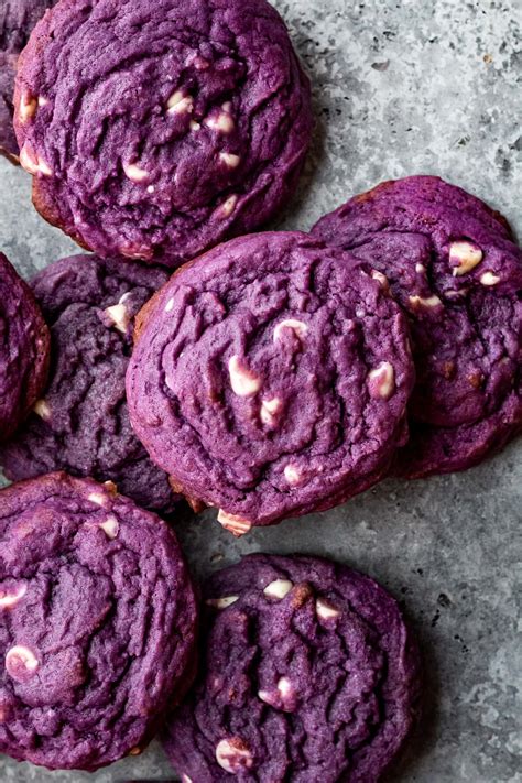 Brown Butter White Chocolate Ube Cookies Cooking Therapy