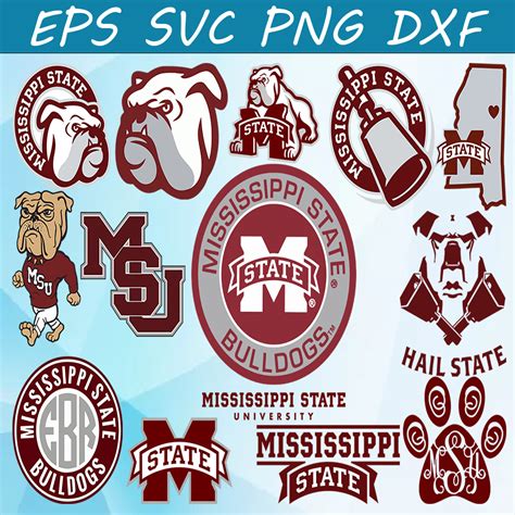 Bundle 14 Files Mississippi State Bulldogs Football Team Svg Inspire