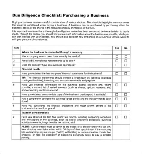 Business Acquisition Due Diligence Checklist Approved Contractors List Template Venzero