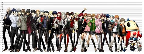 Canon Height Chart For Every Main Character From 3 5 R Persona