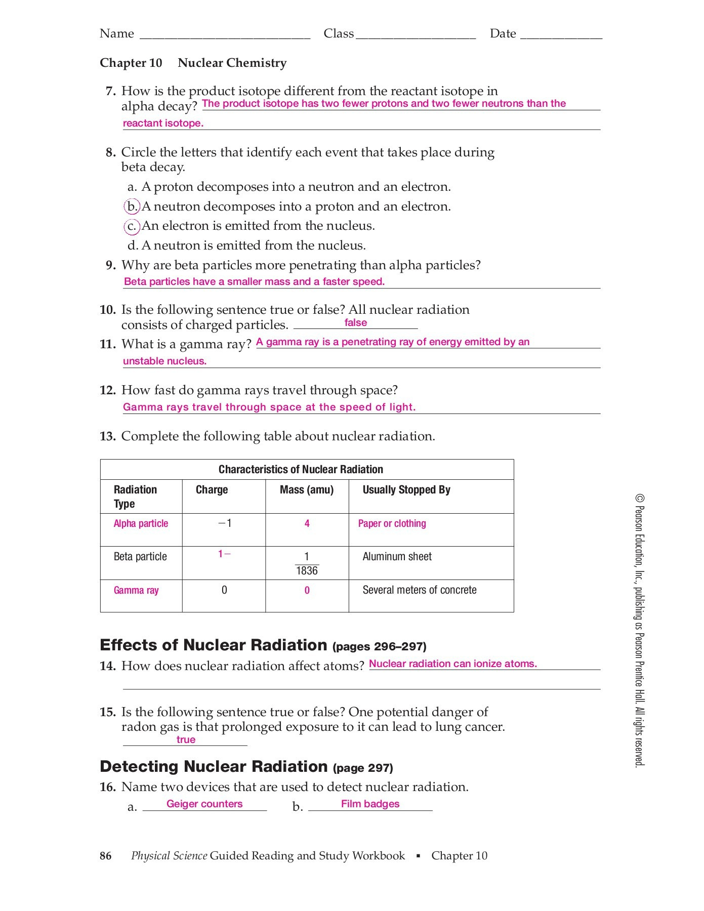 Chemistry 140 Chapter 10 Radioactivity And Nuclear Processes Ppt