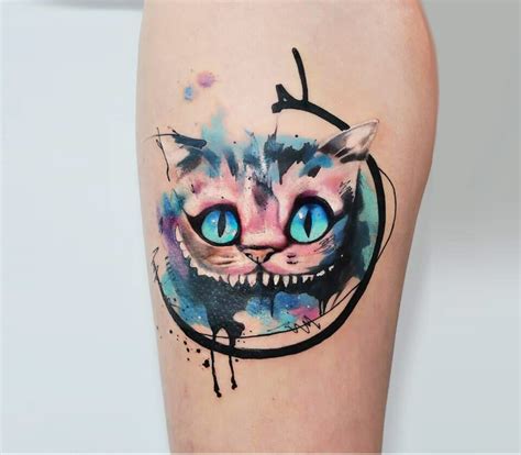 Cheshire Cat Watercolor Tattoo Cats Anime Drawing