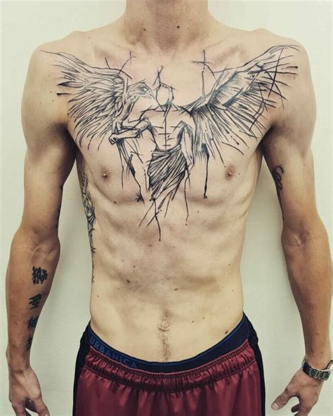 Chest Tattoos Angels