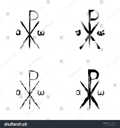 Chi Rho Brush Symbol Chrismon Grunge Vector De Stock Libre De