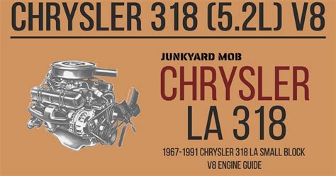 Chrysler 318 La 5 2L V8 Engine Guide Junkyard Mob