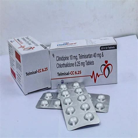 Clinidipine 10 Mg Telmisartan 40 Mg Amp Chlorthalidone 6 25 Mg Tablets At Rs 975 Stripe