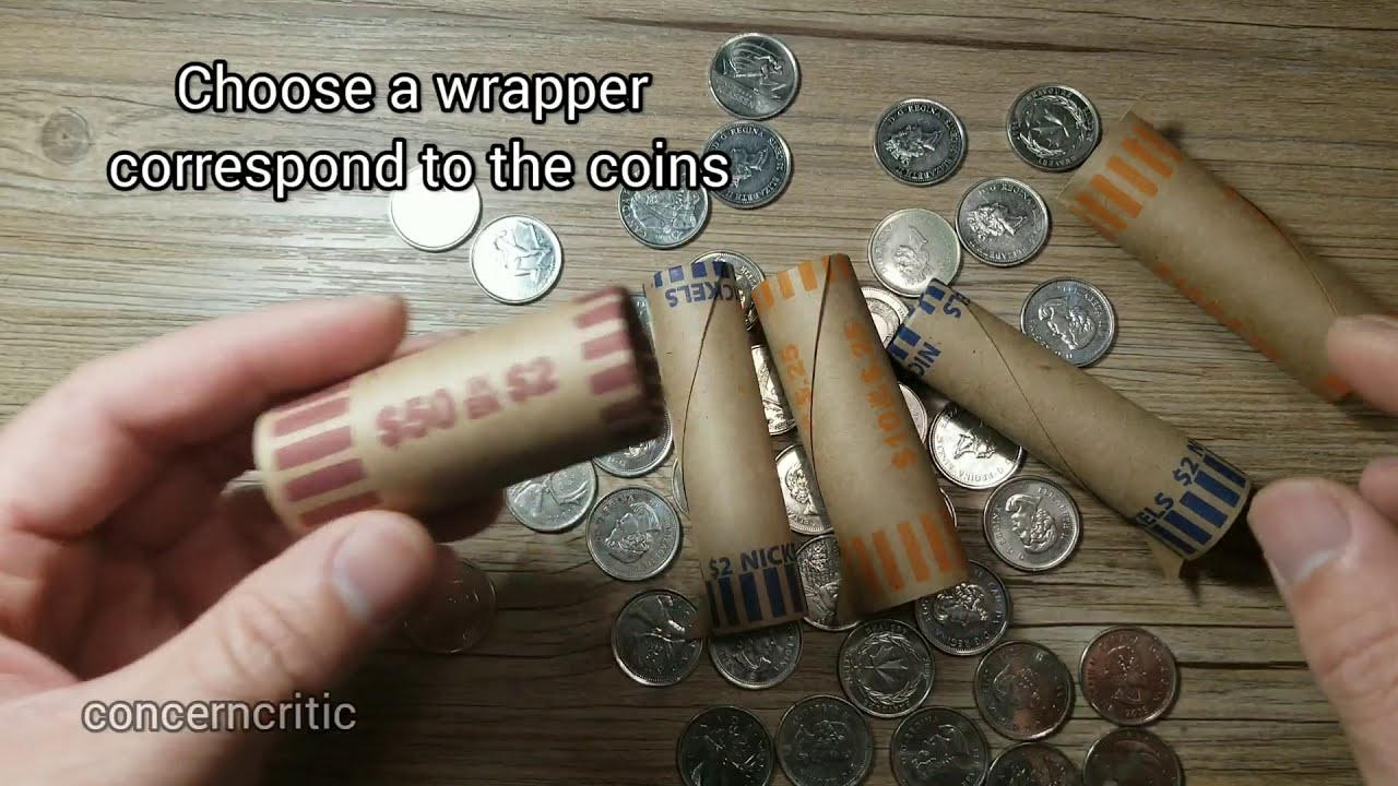 Coin Rolling With Bank Wrappers, Making Rolls Of Coins, 56% Off