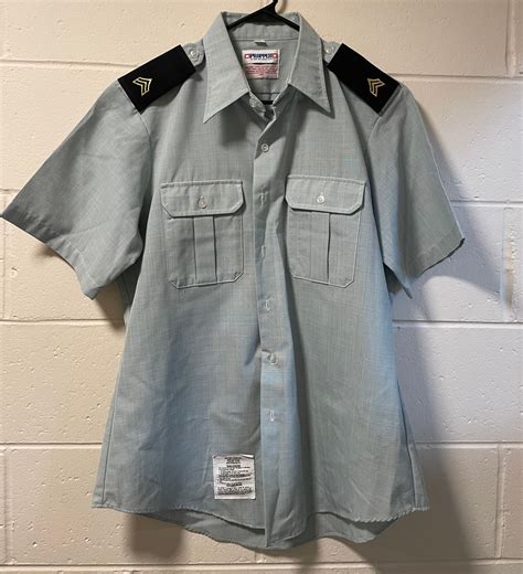 Collectible Used U S Army Class B Sargent Short Sleeve Uniform Shirt