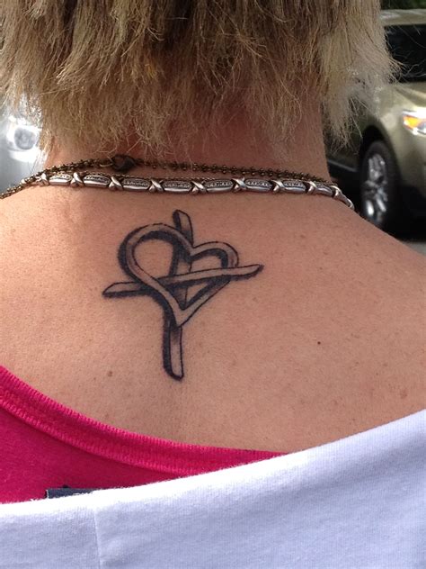 Cross In A Heart Tattoo