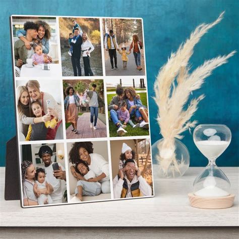 Design Your Own 9 Photo Collage Plaque Zazzle