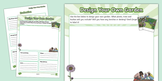 Design Your Own Garden Activity Sheet Teacher Made