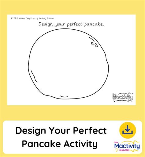 Design Your Perfect Pancake Activity Mrs Mactivity