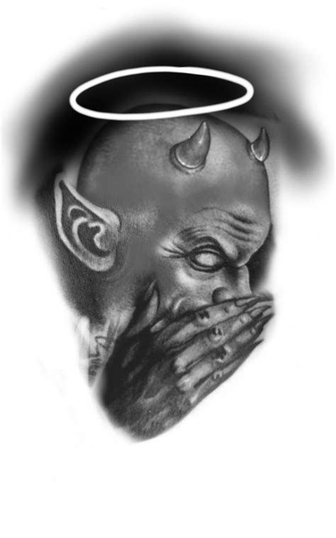 Devil Whispering In Ear Tattoo