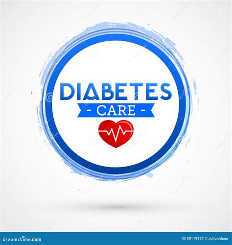 Diabetes Care Vector Icon Design Blue Circle Emblem Stock Vector Illustration Of Awareness